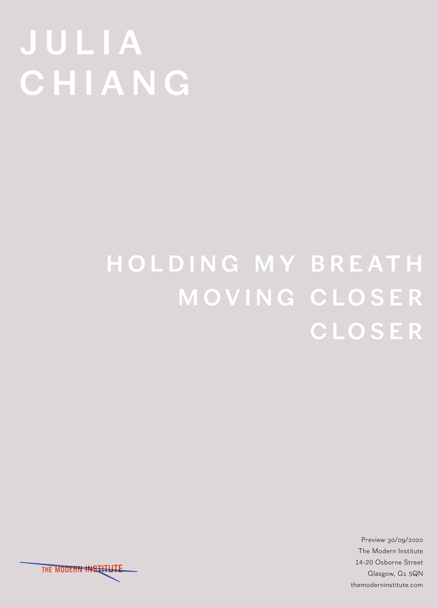 Julia Chiang - Holding My Breath Moving Closer Closer
