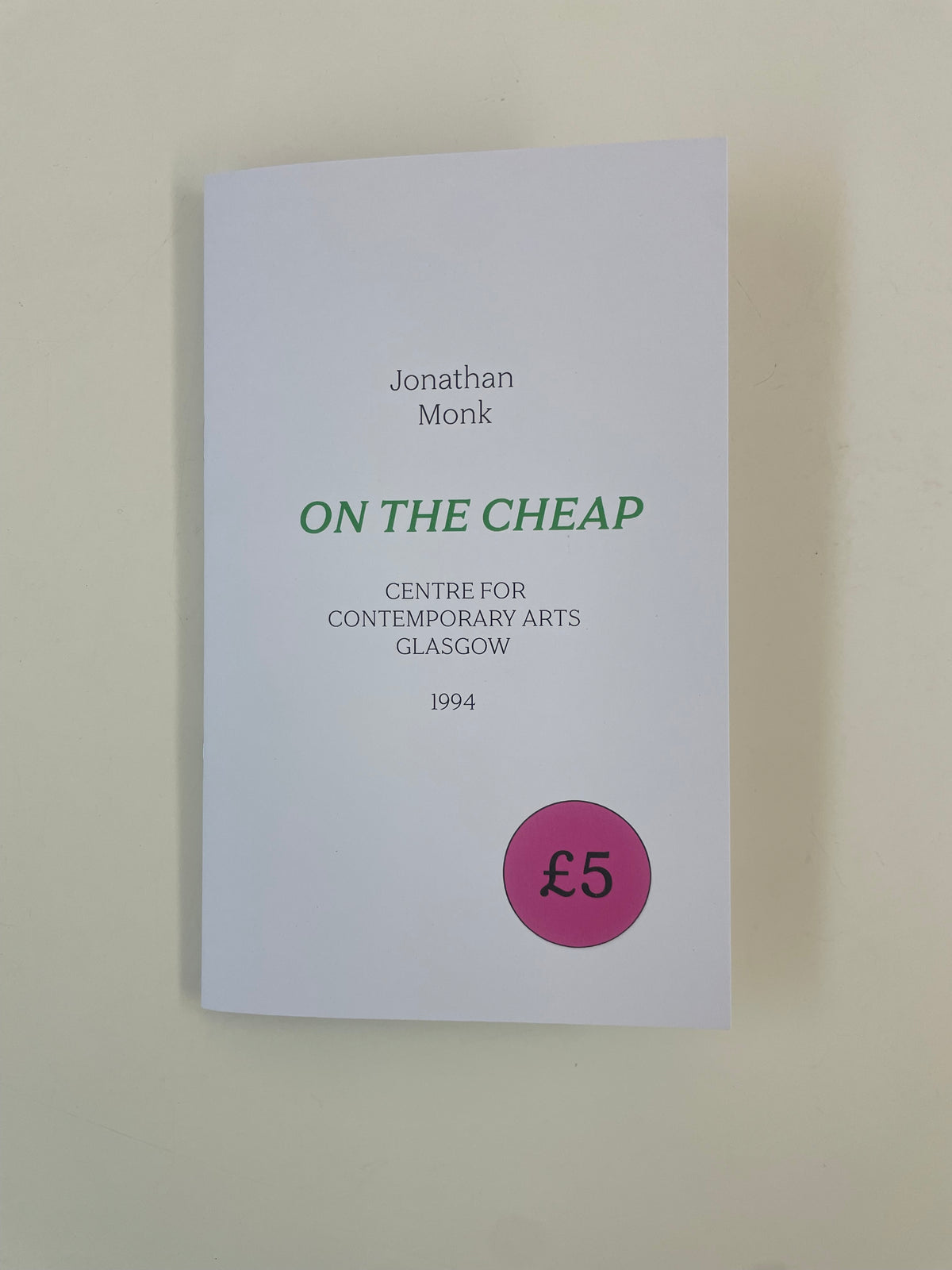 Jonathan Monk - On The Cheap